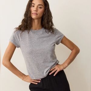 Marine Layer Heather Gray Tissue Baby Short Sleeve Tee Shirt Size S